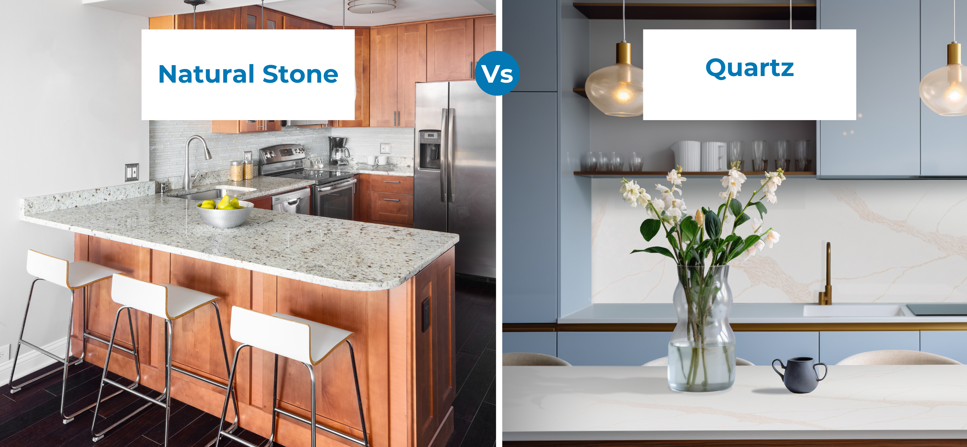 Quartz vs. Natural Stone Countertops: What’s the Difference?