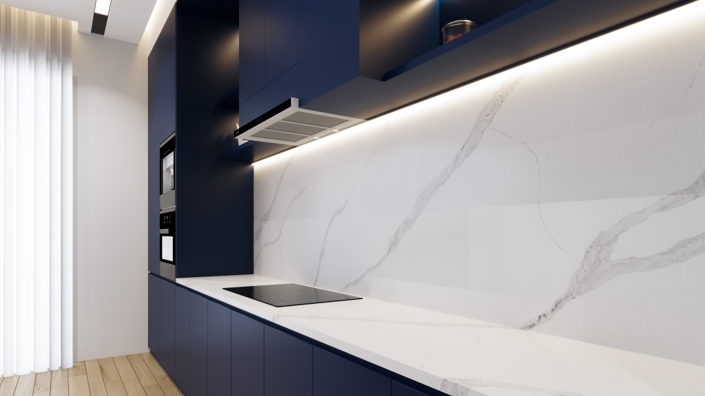 Quartz Countertop brings a luxury beauty to your Kitchen