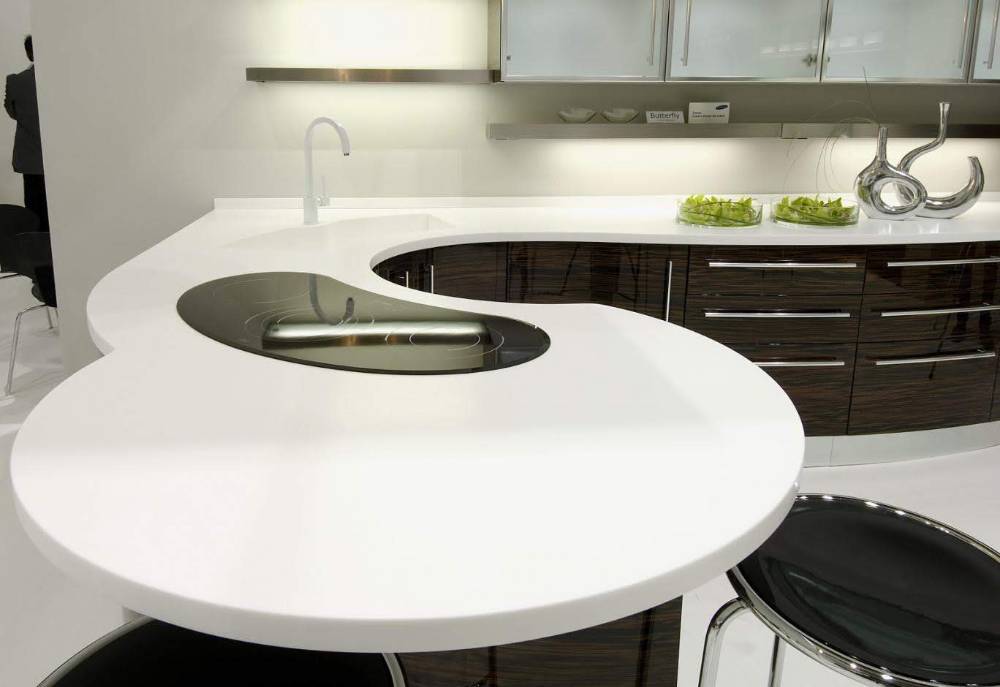 Solid Surface can be easily bent and shaped.