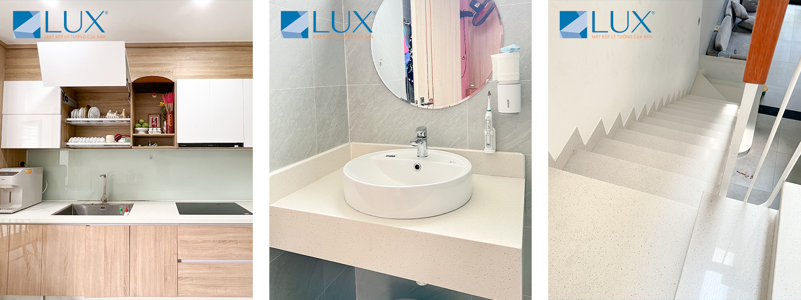 đá thạch anh nhân tạo Lux