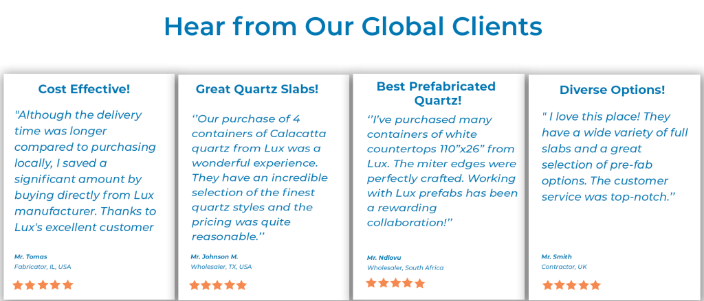 review lux quartz slabs