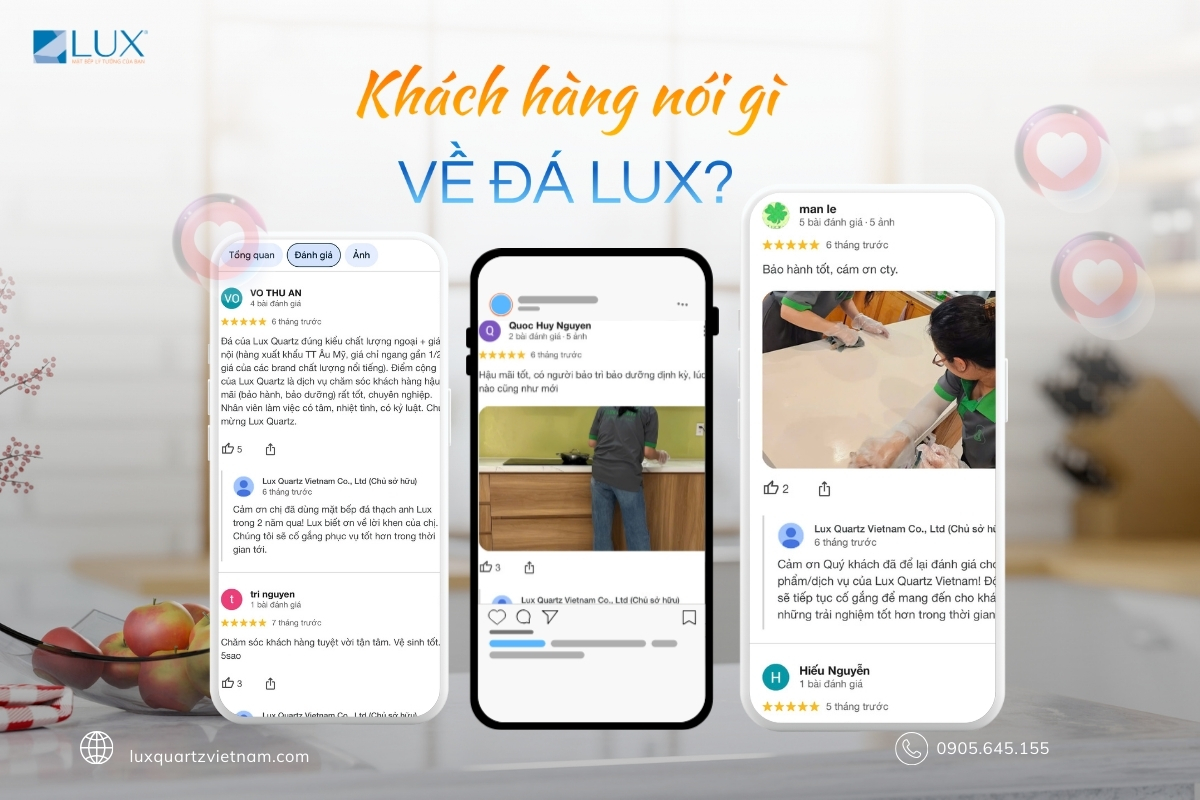 Khách hàng nói gì về Đá Lux? 