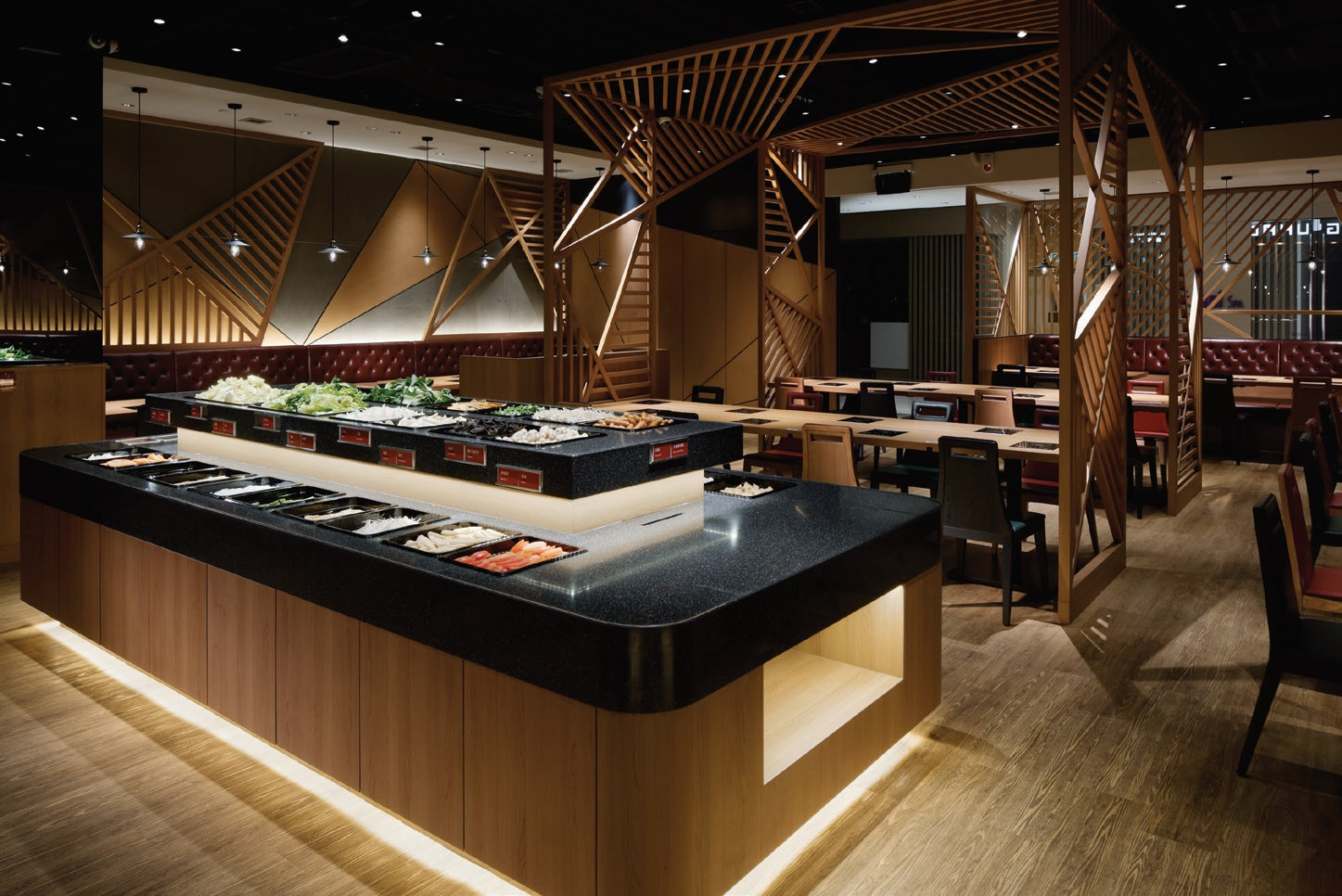 quầy buffet ốp đá nhân tạo đẹp, thẩm mỹ