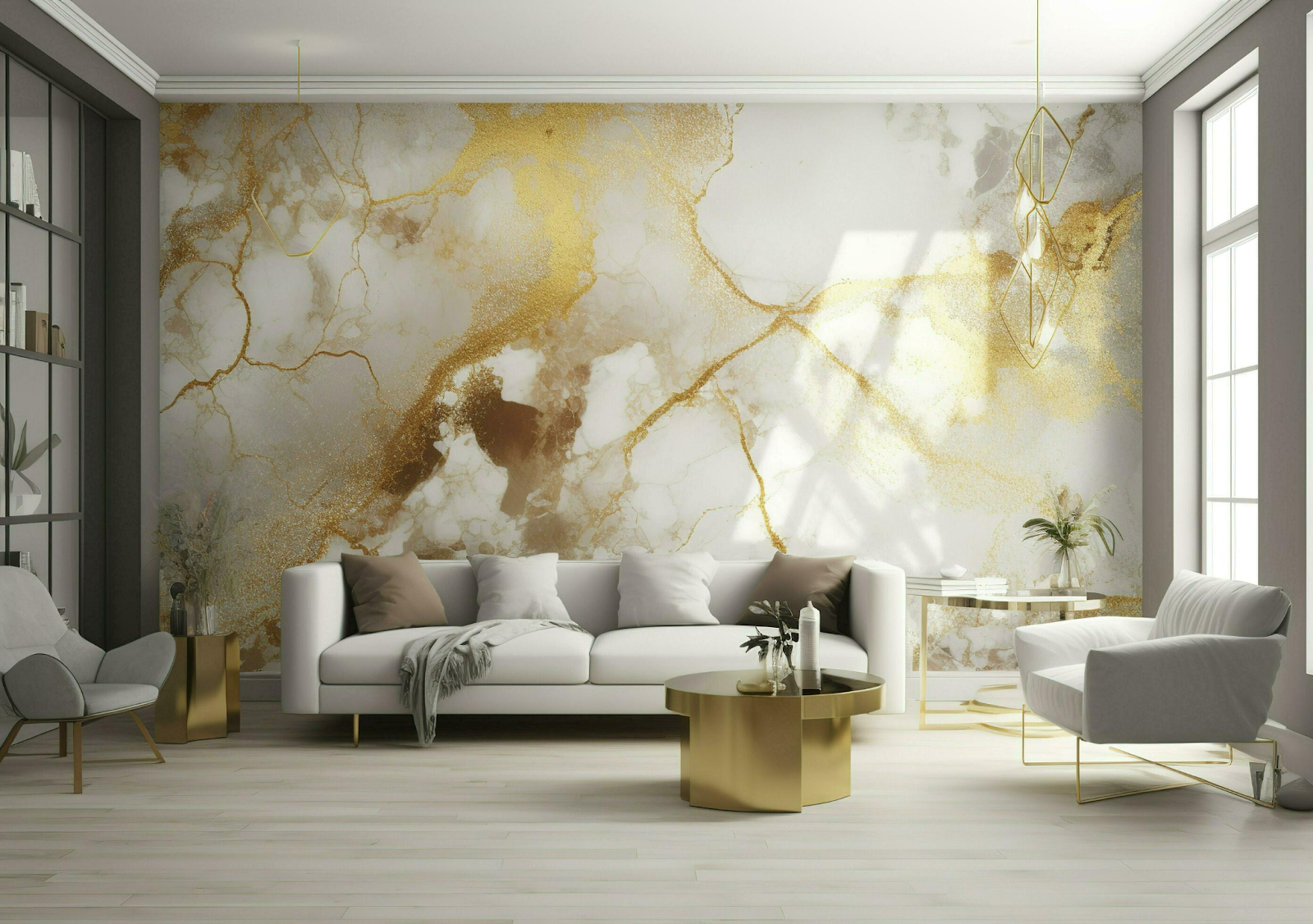 Đá marble nhân tạo vàng