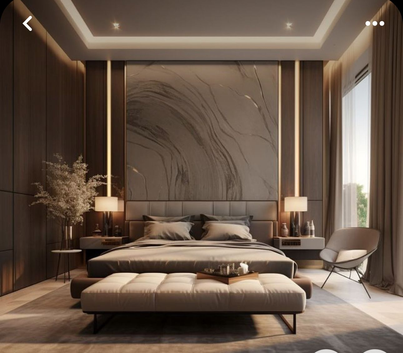 Đá ốp phòng ngủ từ đá cẩm thạch