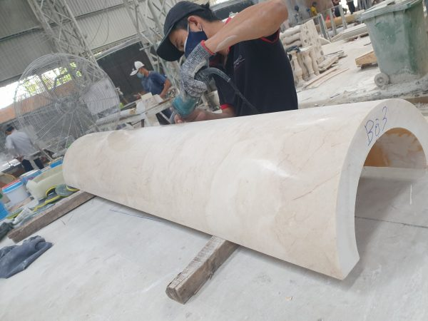 Kỹ thuật thi công ốp đá cột tròn