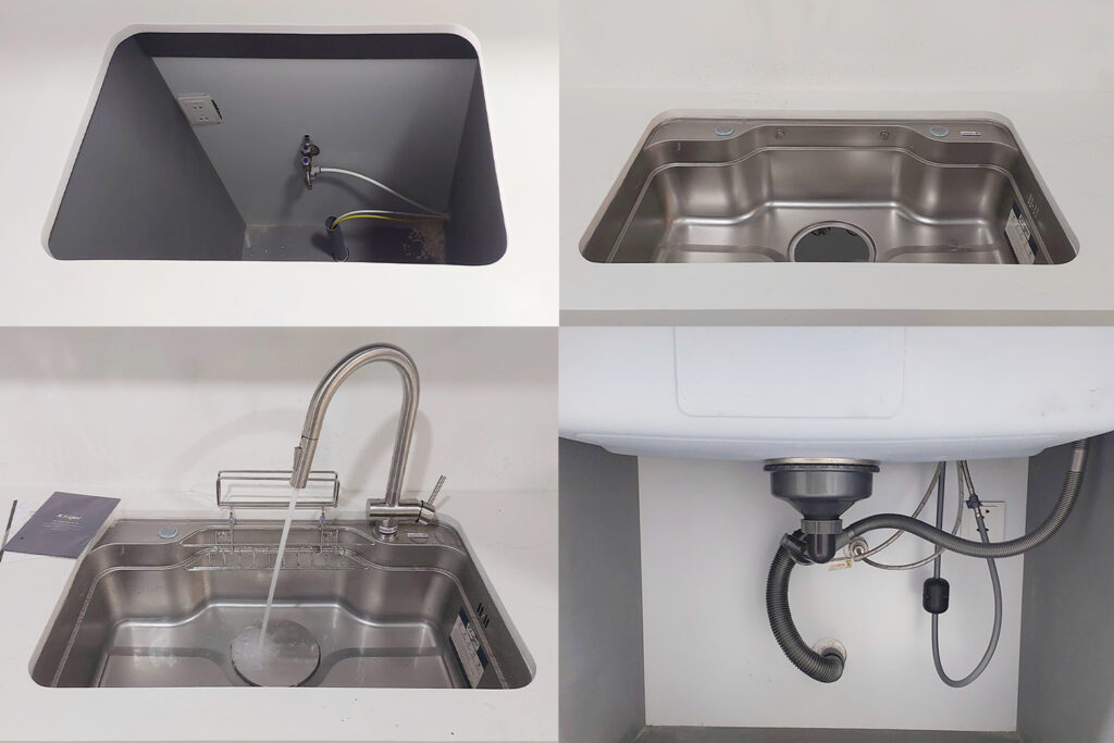 3 kiểu khoét lỗ chậu mặt đá bếp phổ biến hiện nay