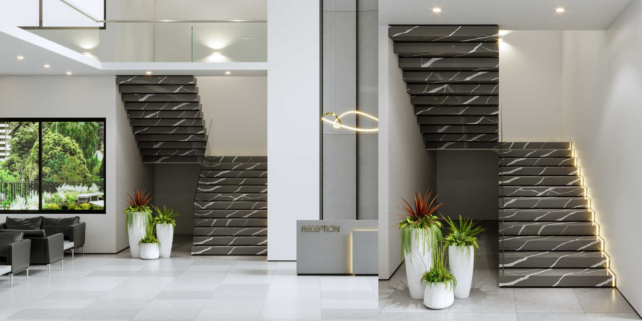 lux quartz vietnam - đơn vị cung cấp đá ốp cầu thang uy tín chất lượng