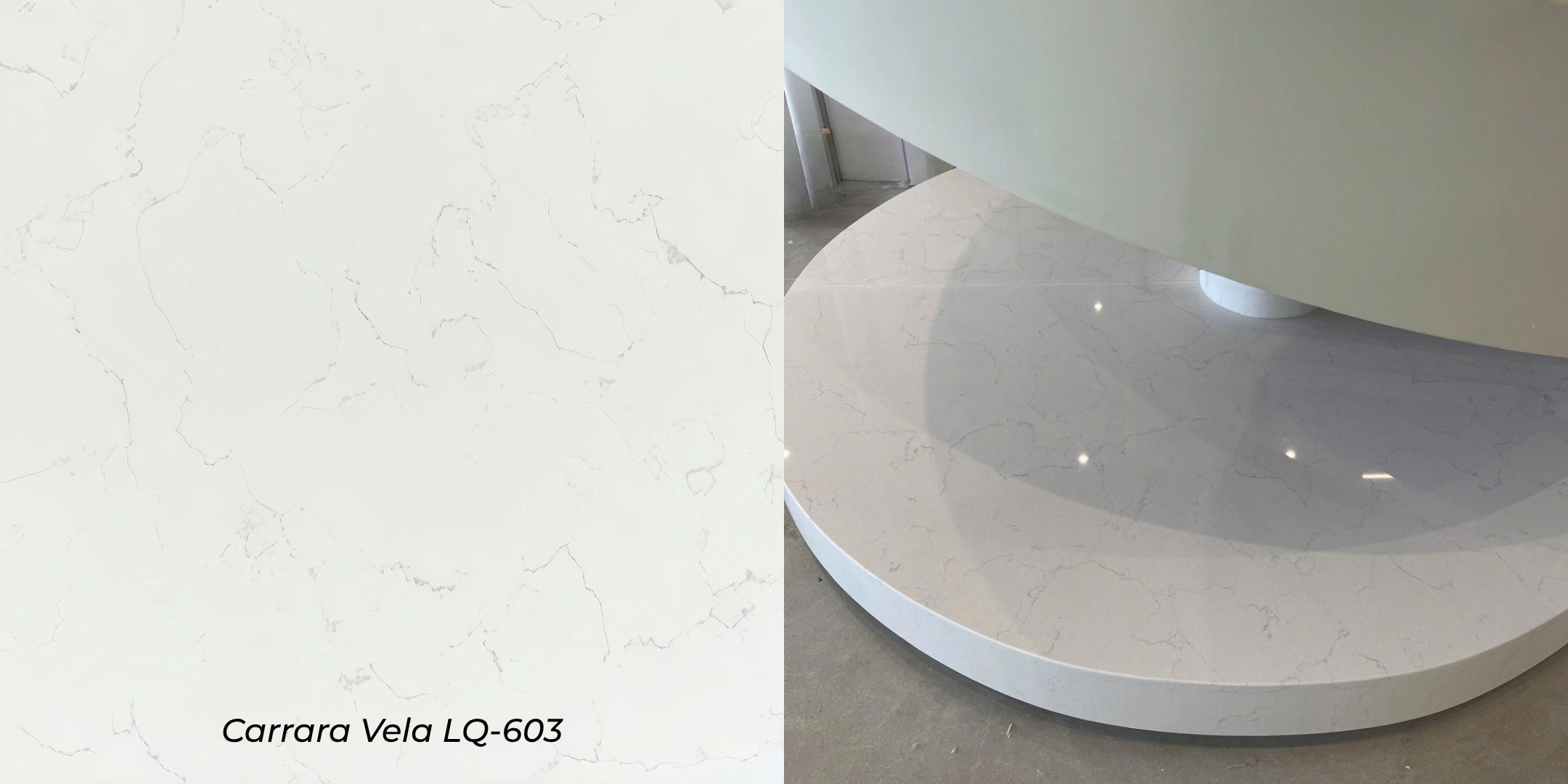 mẫu đá ốp cầu thang lux quartz carrara vela lq-603