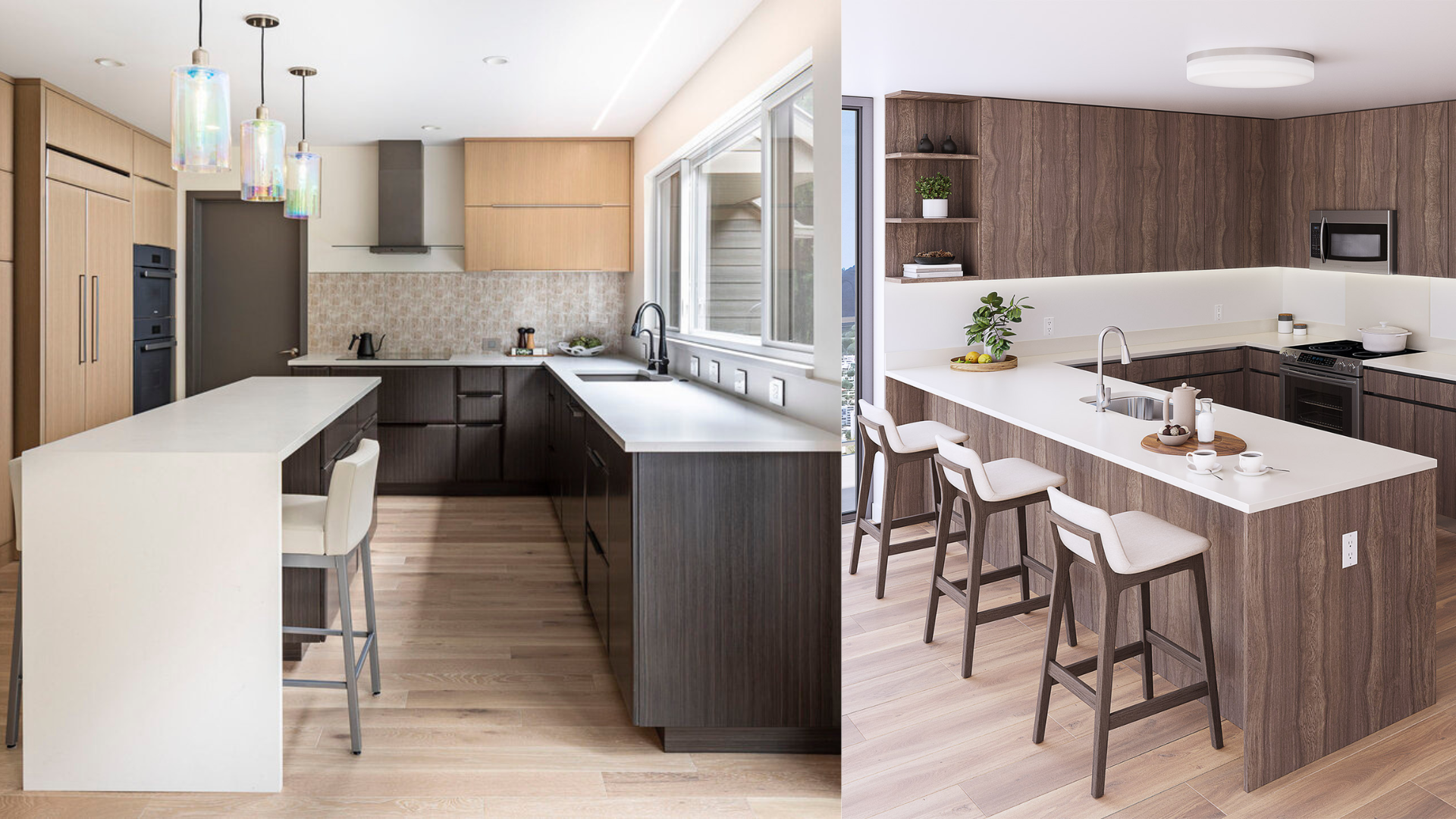 plain white quartz countertops