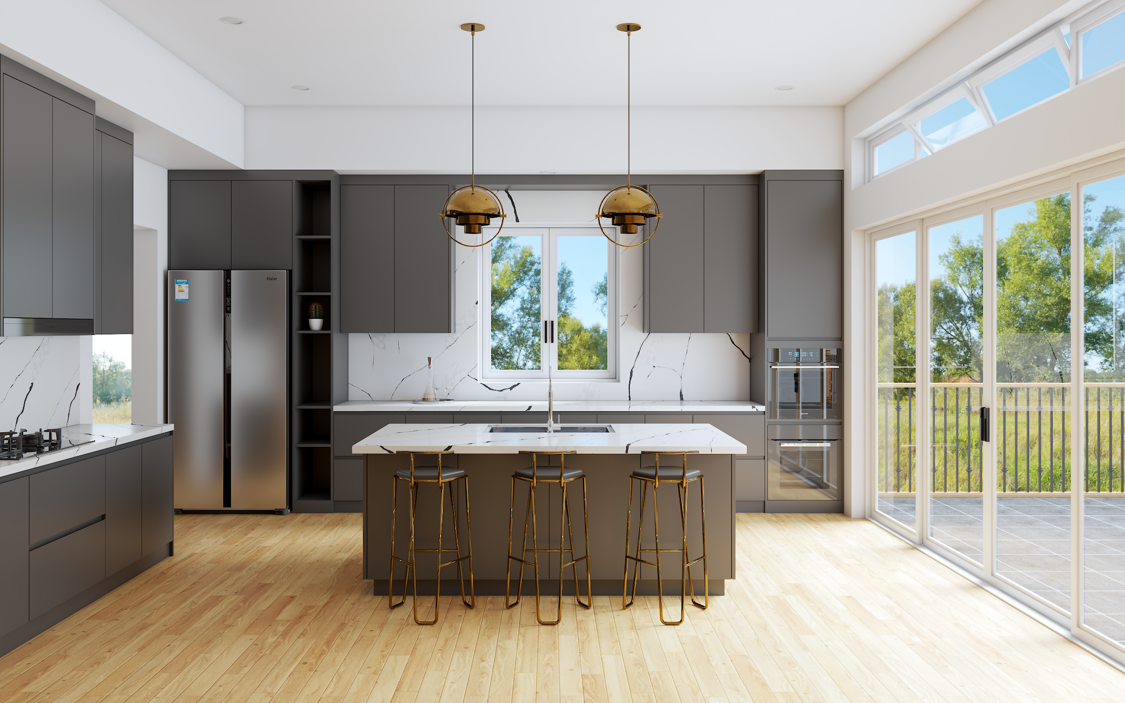 lux quartz backsplash