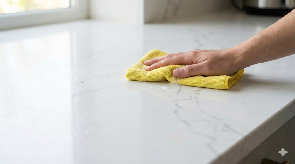 clean quartz countertops