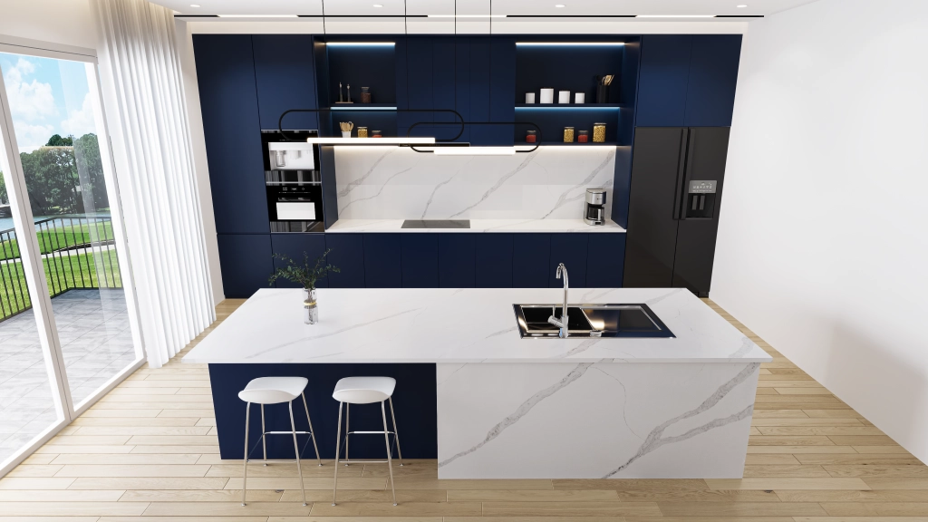 calacatta quartz kitchen countertop ideas