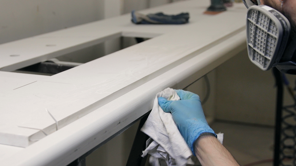 quartz countertops edge finishing