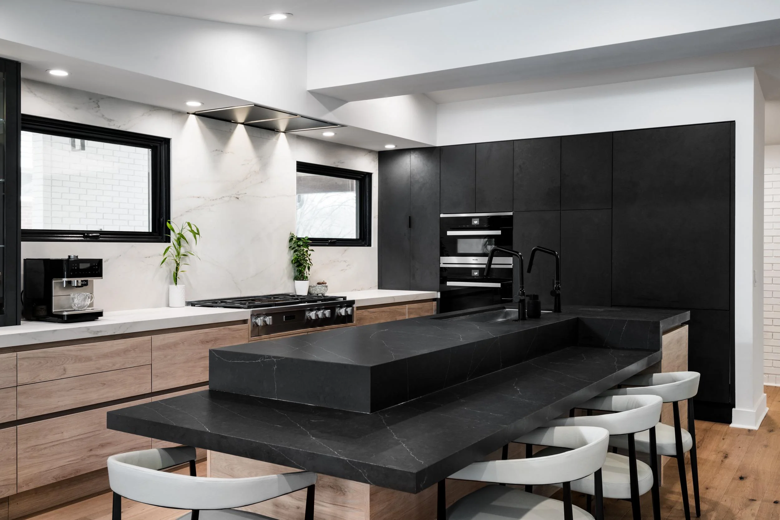 two-tier kitchen islands