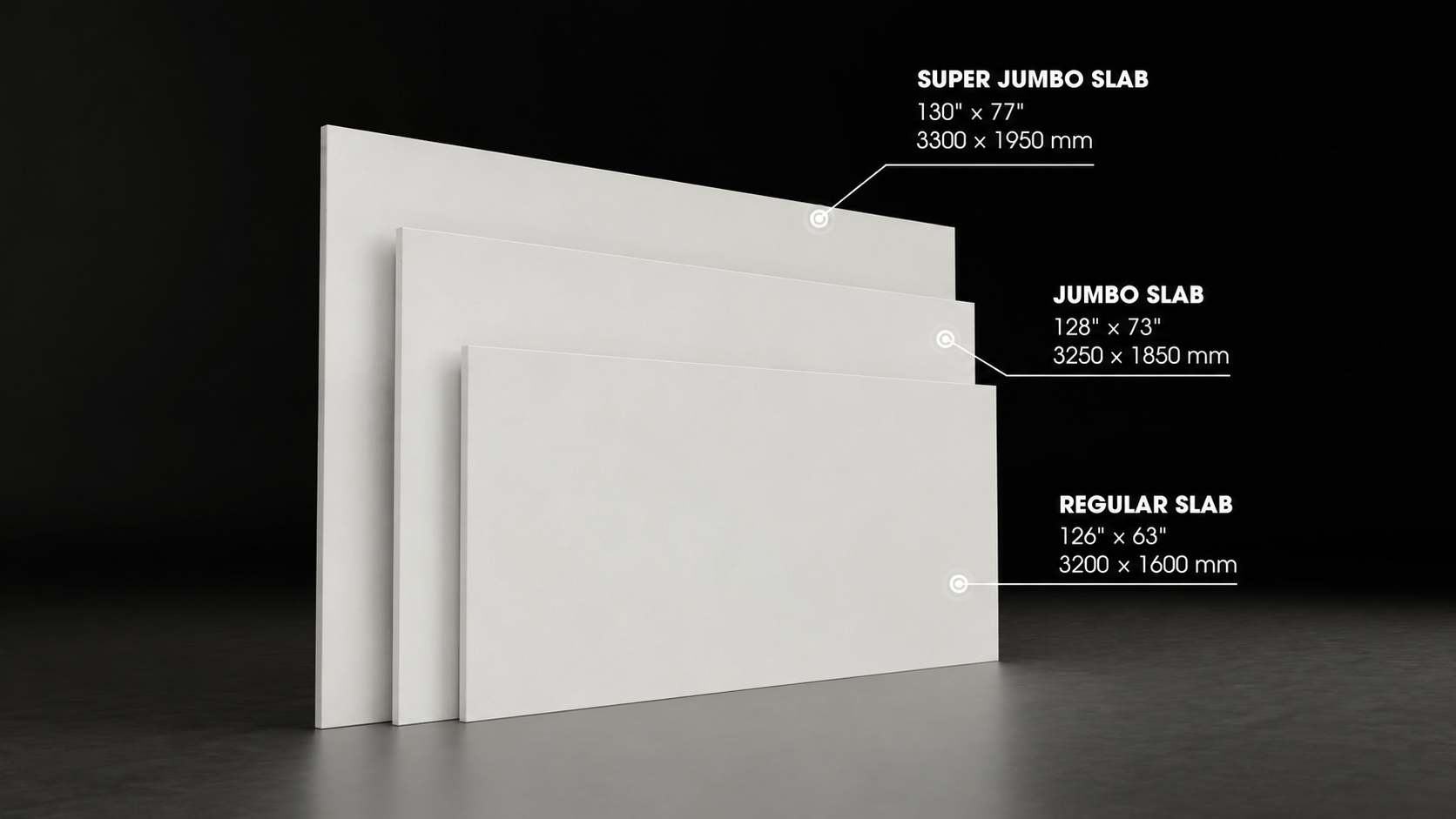 quartz slab sizes