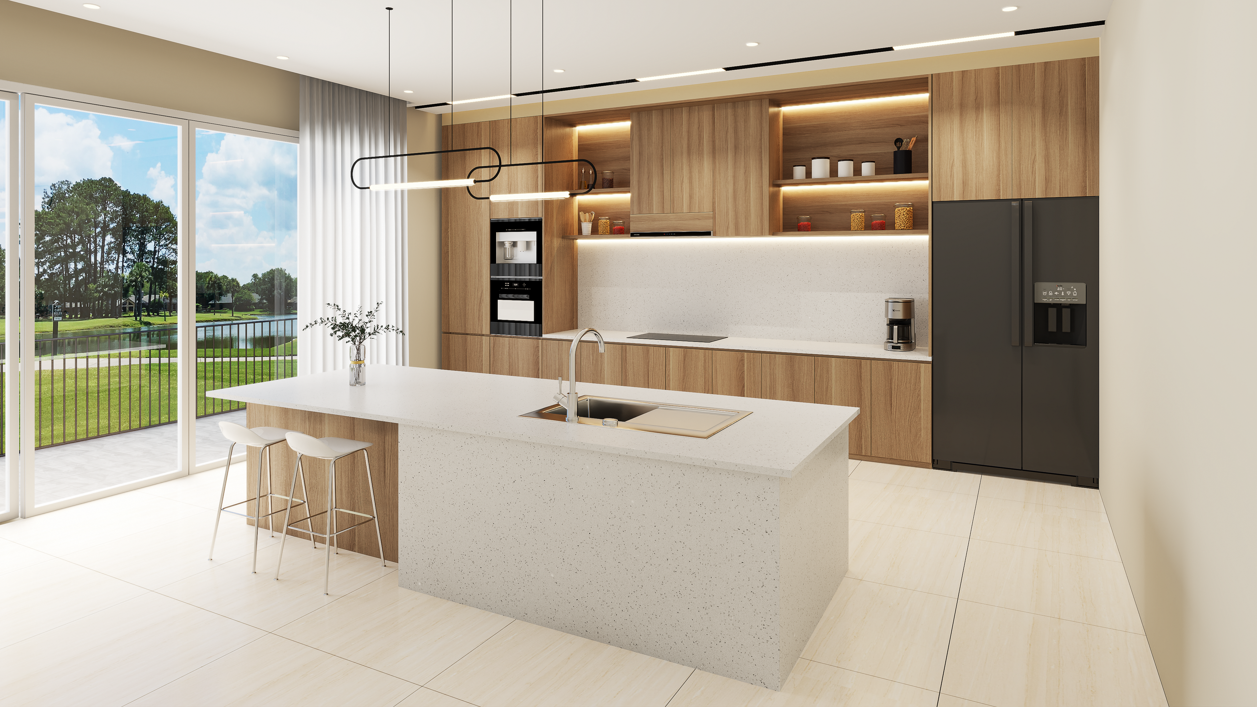 mẫu đá ốp tường bếp